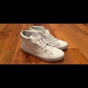 White Adidas High Tops